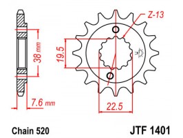 Зірка передня JTF 1401.14