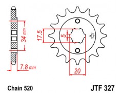 Звезда передняя JTF 327-14