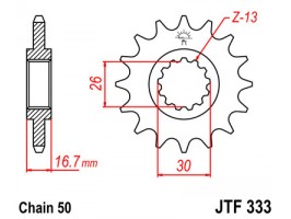 Звезда передняя JTF 333.15