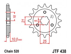 Звезда передняя JTF438.15