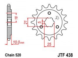 Зірка передня JTF438.15