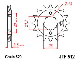 Зірка передня JTF 512.16