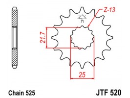 Зірка передня JT JTF 520.15