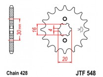 Звезда передняя на Yamaha YBR 125