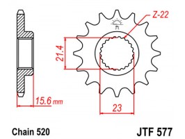 Зірка передня JTF 577.14