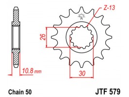 Звезда передняя JTF 579.17