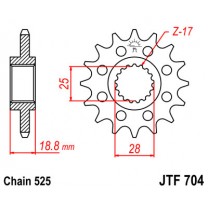 Звезда передняя для BMW F650GS, F700GS, F800GS Sunstar