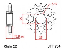 Звезда передняя JT Sprockets для BMW F650GS / F700GS / F800GS
