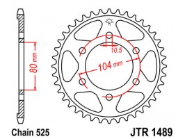 Звезда задняя Kawasaki Z1000 (03-14)