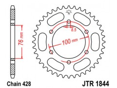 Звезда задняя на Yamaha FZ 16