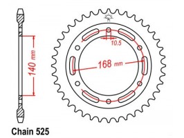 Зірка задня на BMW F700/800 GS/Adventure (09-16)