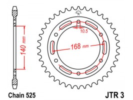 Зірка задня JT для BMW F650GS / F700GS / F800GS