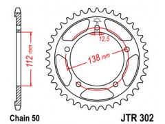 Зірка задня JTR302.41